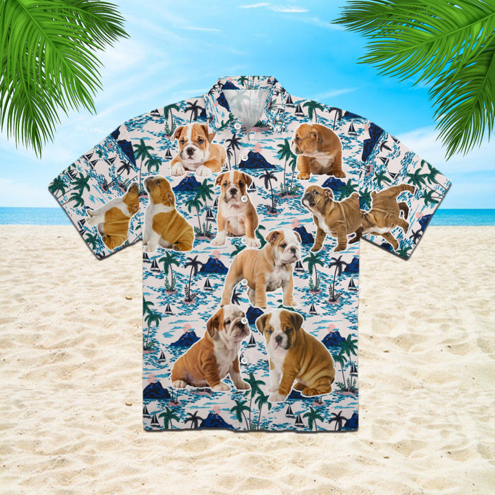 Bull Dog Puppy Hawaiian Shirt | For Men & Women | HW845-BehighStyle