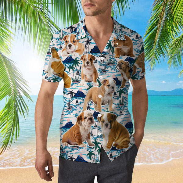 Bull Dog Puppy Hawaiian Shirt | For Men & Women | HW845-BehighStyle