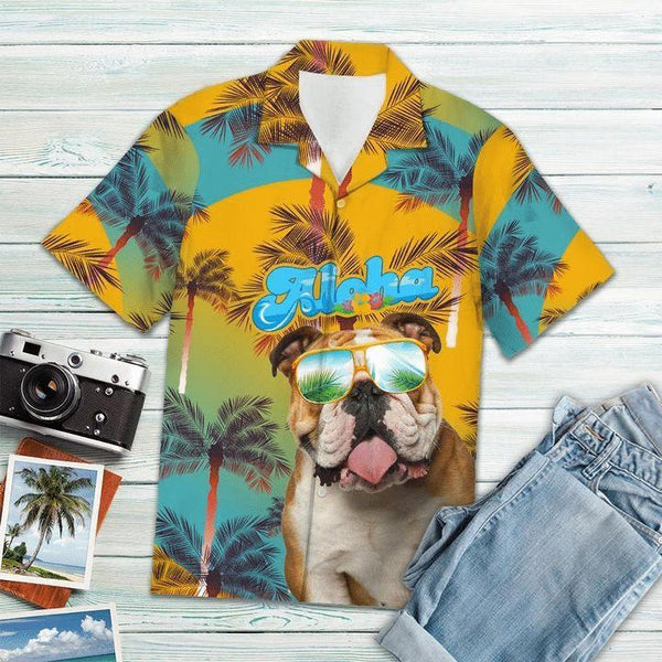 Bulldog Christmas Hawaiian Shirt | For Men & Women | HW2699-BehighStyle