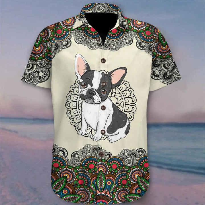 Bulldog Mandala Aloha Hawaiian Shirt | For Men & Women | HW536-BehighStyle