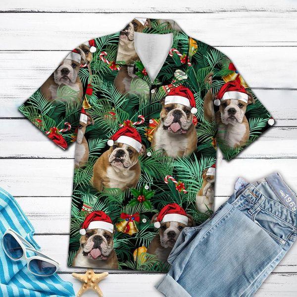 Bulldog Merry Christmas Hawaiian Shirt | For Men & Women | HW2695-BehighStyle