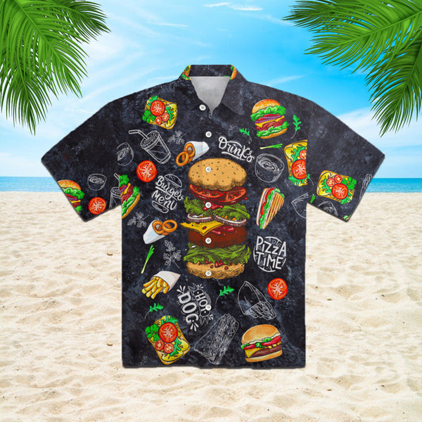 Burger House Loves Food Hawaiian Shirt | For Men & Women | HW330-BehighStyle