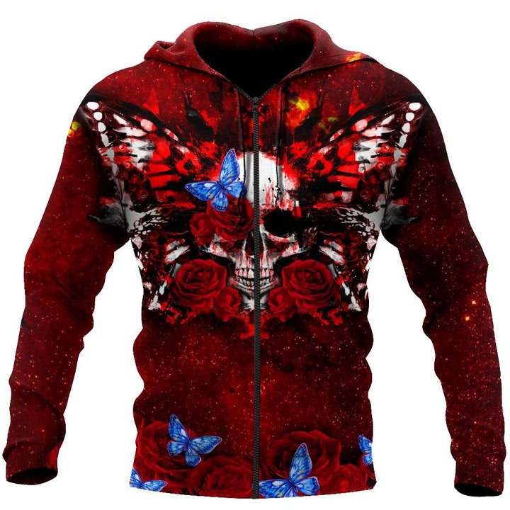 Butterfly Love Skull Red 3D All Over Print | For Men & Women | Adult | HP1499-BehighStyle