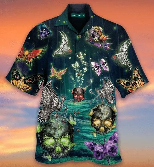 Butterfly Skull Hawaiian Shirt | For Men & Women | HW2315-BehighStyle