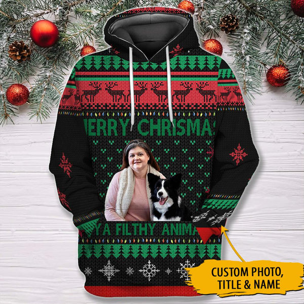 Tmarc Tee Merry Christmas Ya Filthy Animal Custom Name 3D All Over Print | Adult | CN358