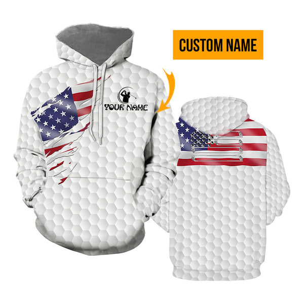 Golf American Flag Custom Name 3D All Over Print | Adult | CN373
