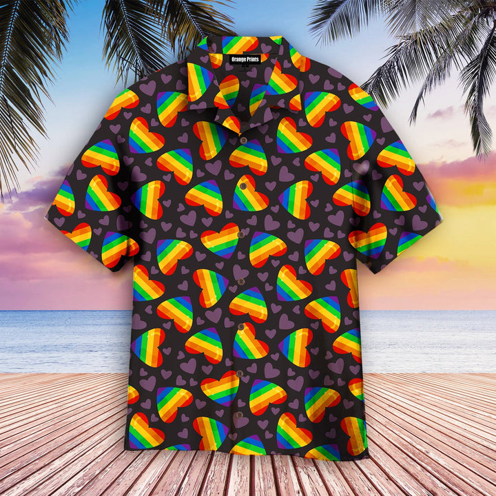 CRainbow Heart LGBT Hawaiian Shirt | For Men & Women | WT6302-BehighStyle