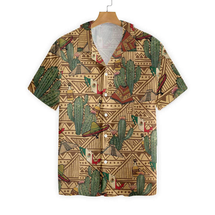 Cactus Mexico Symbols Vintage Hawaiian Shirt | For Men & Women | HW1543-BehighStyle