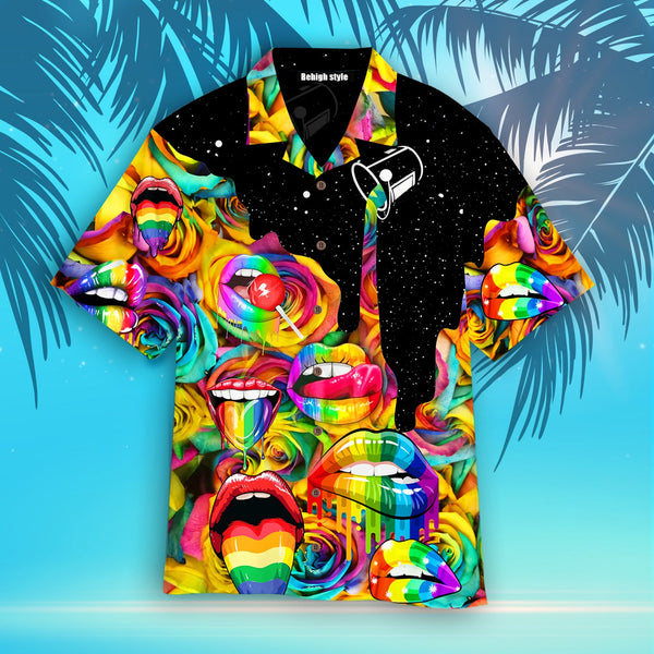 Candy Lips LGBT Hawaiian Shirt | For Men & Women | HW1233-BehighStyle