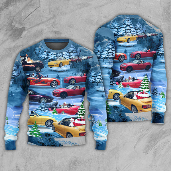 Car Miata Sports Cars Ugly Christmas Sweater | Adult | US2291