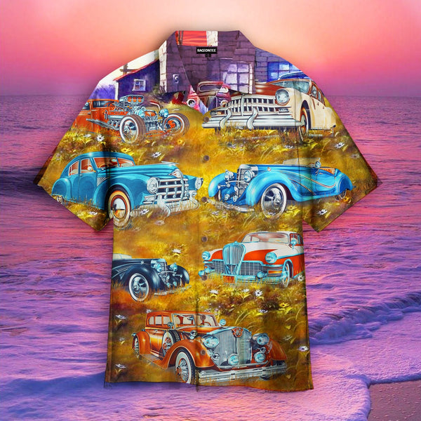 Car On The Grass Hawaiian Shirt | For Men & Women | HW2287-BehighStyle