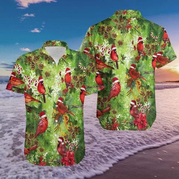 Cardinal On Christmas Hawaiian Shirt | HW2907