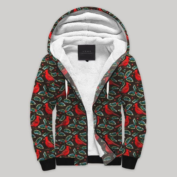 Cardinal Red Fleece Zip Hoodie All Over Print | FZ829