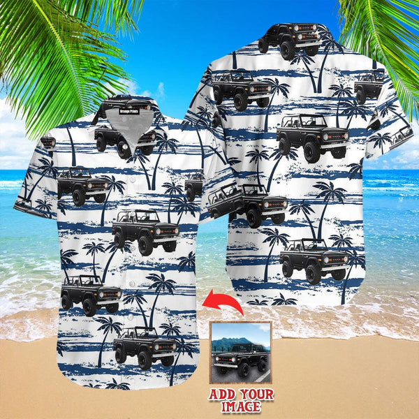 Cars Retro Tropical Custom Photo Hawaiian Shirt | P265