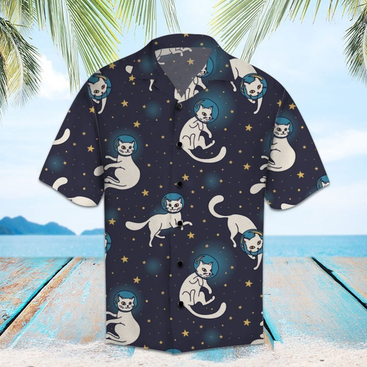 Cat Astronauts Dark Blue Youth Hawaiian Shirt | For Men & Women | HW1383-BehighStyle