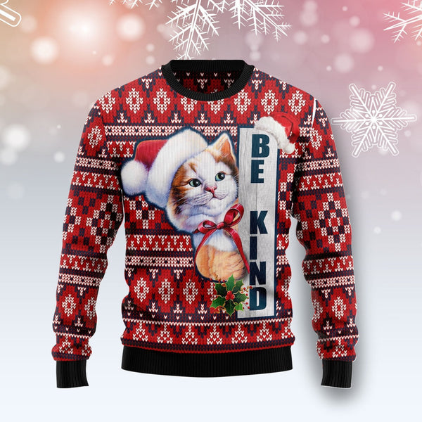 Cat Be Kind Ugly Christmas Sweater | Adult | US1810