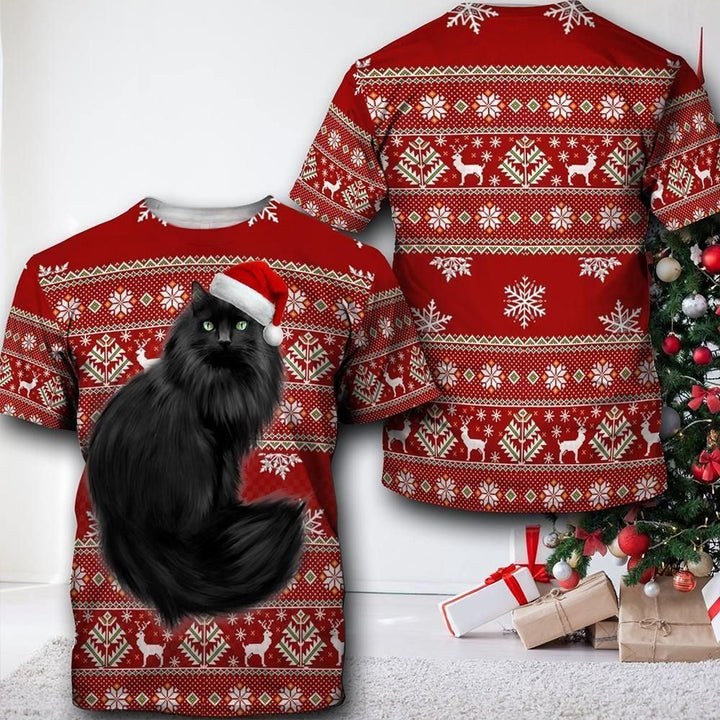 Cat Black Christmas 3D All Over Print | For Men & Women | Adult | HP651-BehighStyle