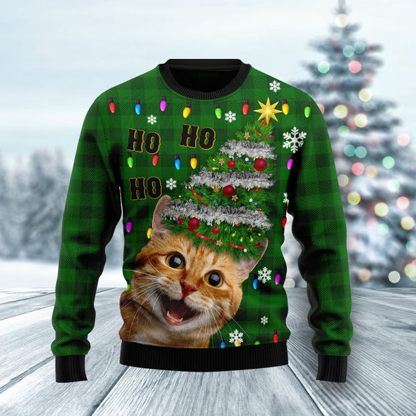 Cat Christmas Tree Ugly Christmas Sweater | Adult | US1838