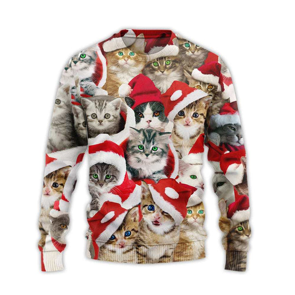 Cat Christmats Ugly Christmas Sweater | For Men & Women | Adult | US1627-BehighStyle