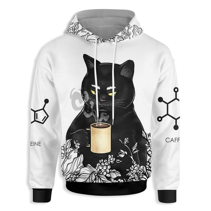 Cat Coffee Molecule White Amazing 3D All Over Print | For Men & Women | Adult | HP1385-BehighStyle