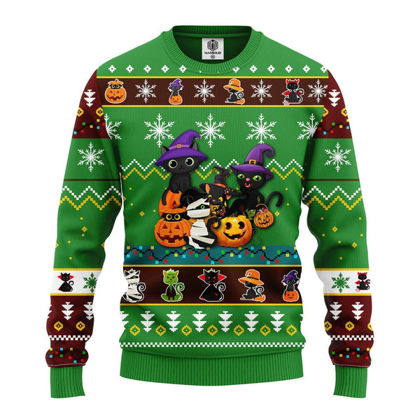 Cat Cute Witcher Noel Ugly Christmas Sweater | For Men & Women | Adult | US1103-BehighStyle