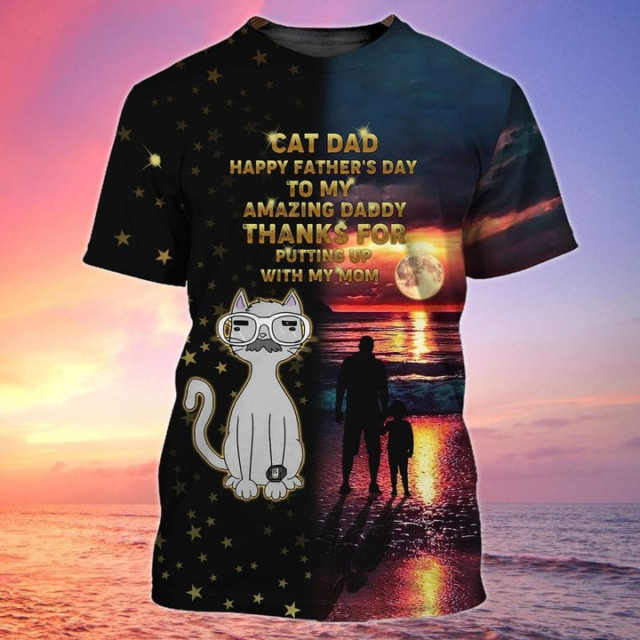 Cat Dad Happy Father's Day 3D All Over Print | For Men & Women | Adult | HP1224-BehighStyle