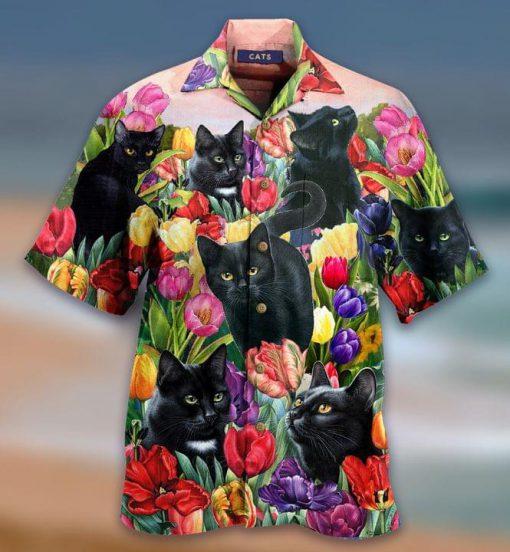 Cat Dream And Tulip Garden Hawaiian Shirt | For Men & Women | HW2328-BehighStyle