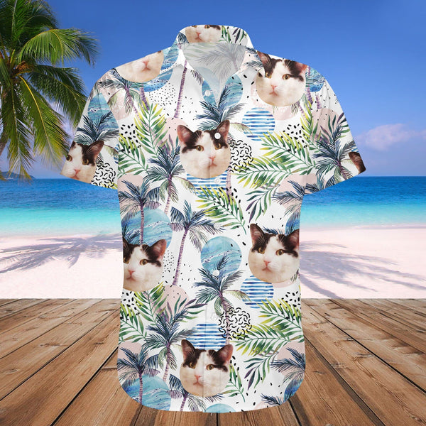 Cat Face Custom Photo Hawaiian Shirt | P351