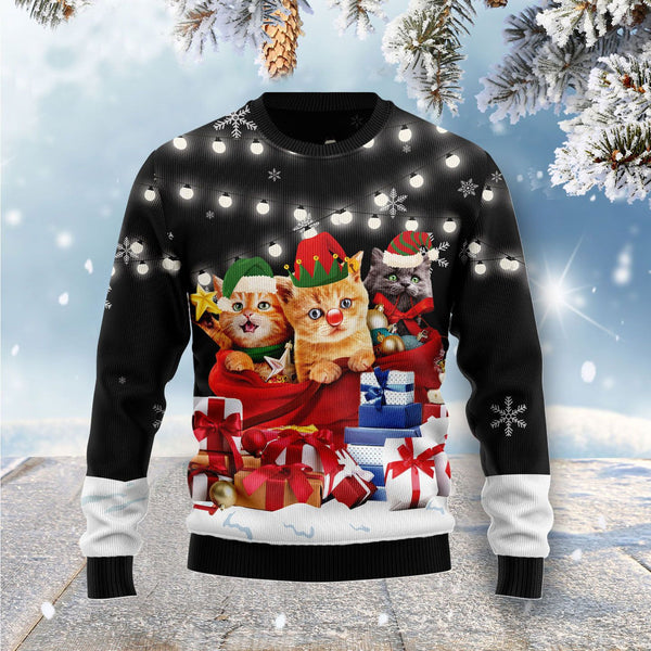 Cat Gifts Noel Ugly Christmas Sweater | For Men & Women | Adult | US1065-BehighStyle