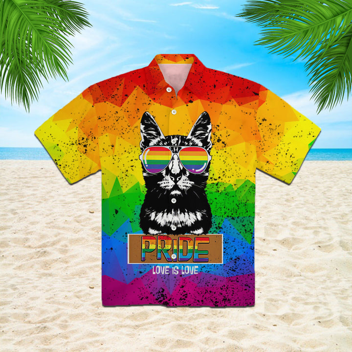 Cat Happy Pride Day Hawaiian Shirt | For Men & Women | HW953-BehighStyle