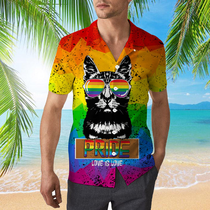 Cat Happy Pride Day Hawaiian Shirt | For Men & Women | HW953-BehighStyle