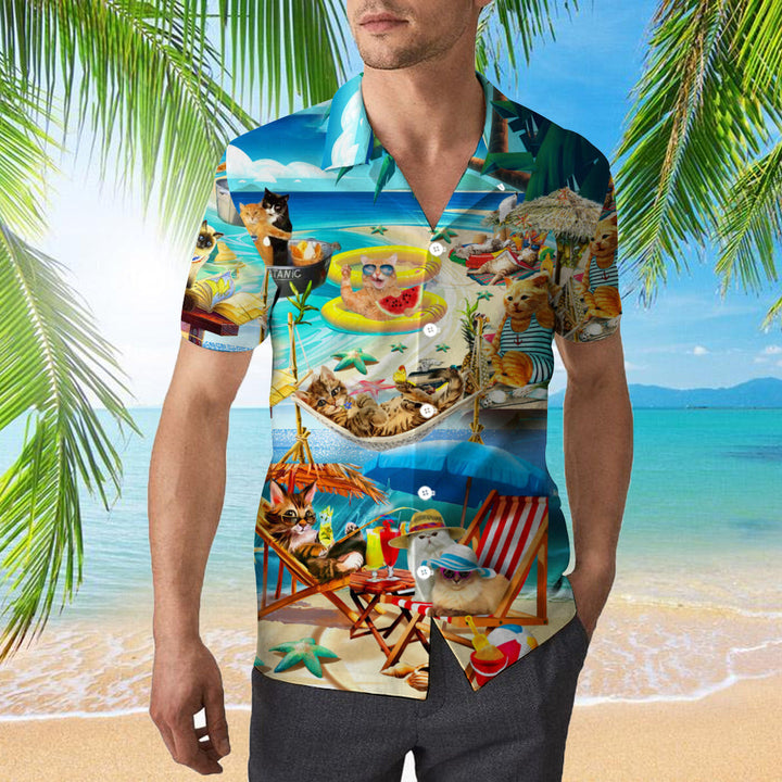 Cat Hawaiian Shirt | For Men & Women | HW1009-BehighStyle