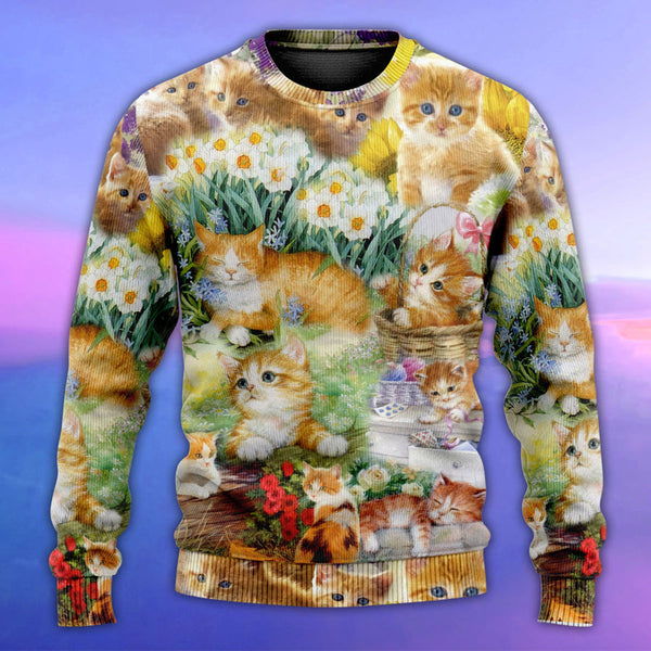 Cat Kitty Lover Art Ugly Christmas Sweater | Adult | US2262