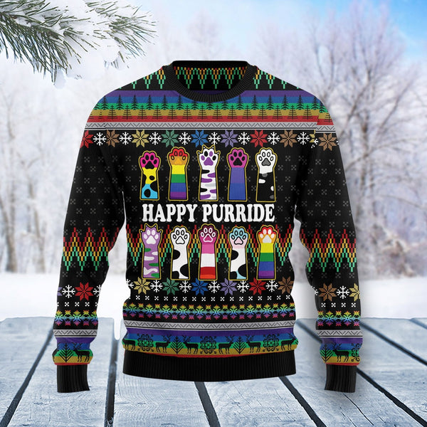 Cat Lgbt Color Ugly Christmas Sweater | Adult | US1829