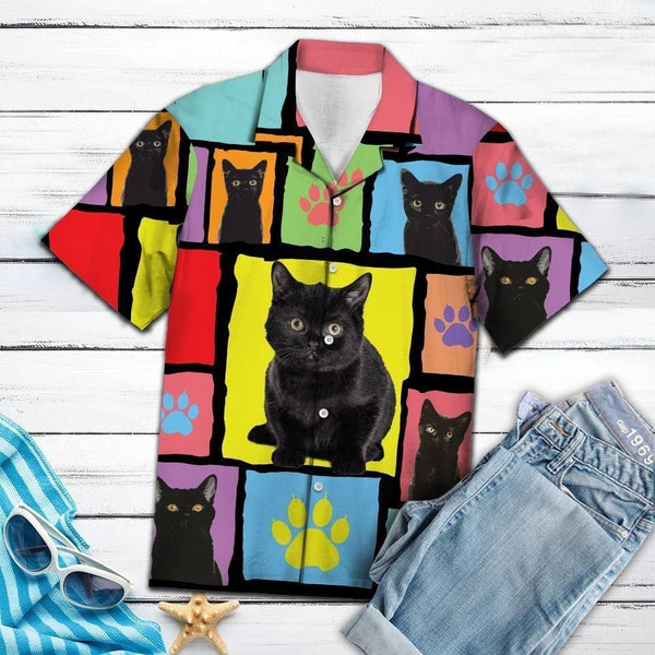 Cat Pieces Multicolor Awesome Hawaiian Shirt | For Men & Women | HW1374-BehighStyle