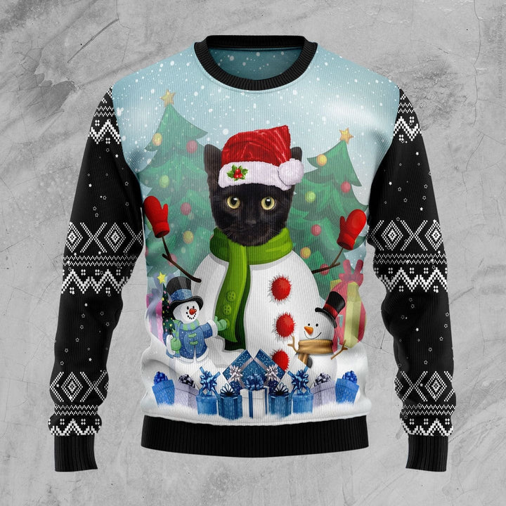 Cat Snowman Ugly Christmas Sweater | For Men & Women | Adult | US1324-BehighStyle