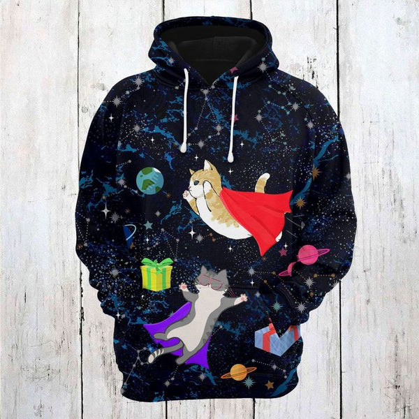 Cat Space Black Amazing 3D All Over Print | For Men & Women | Adult | HP1729-BehighStyle