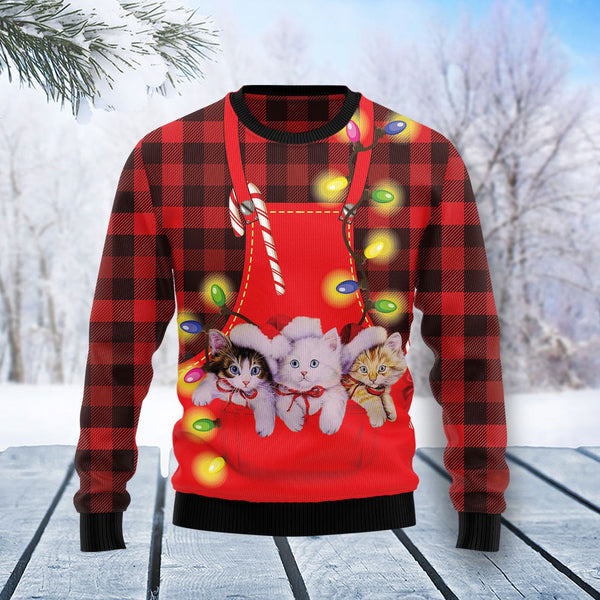 Cat Ugly Christmas Sweater | For Men & Women | Adult | US1061-BehighStyle