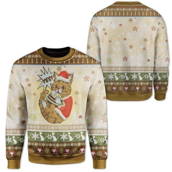 Cat Ugly Christmas Sweater | For Men & Women | Adult | US1313-BehighStyle