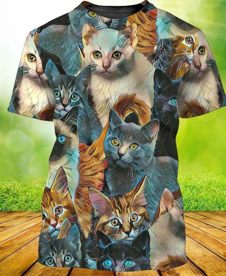 Cat Watercolor 3D All Over Print | For Men & Women | Adult | HP1475-BehighStyle