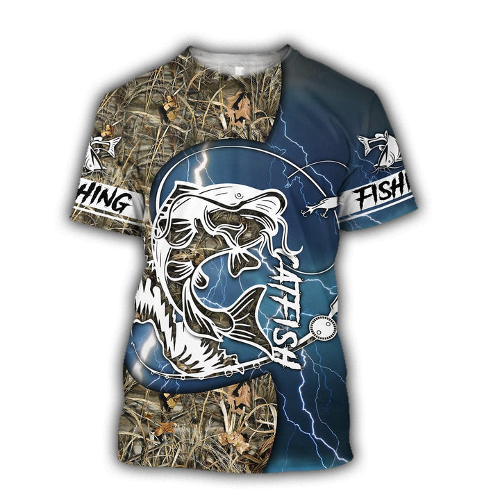 Catfish Fishing Blue 3D All Over Print | For Men & Women | Adult | HP124-BehighStyle