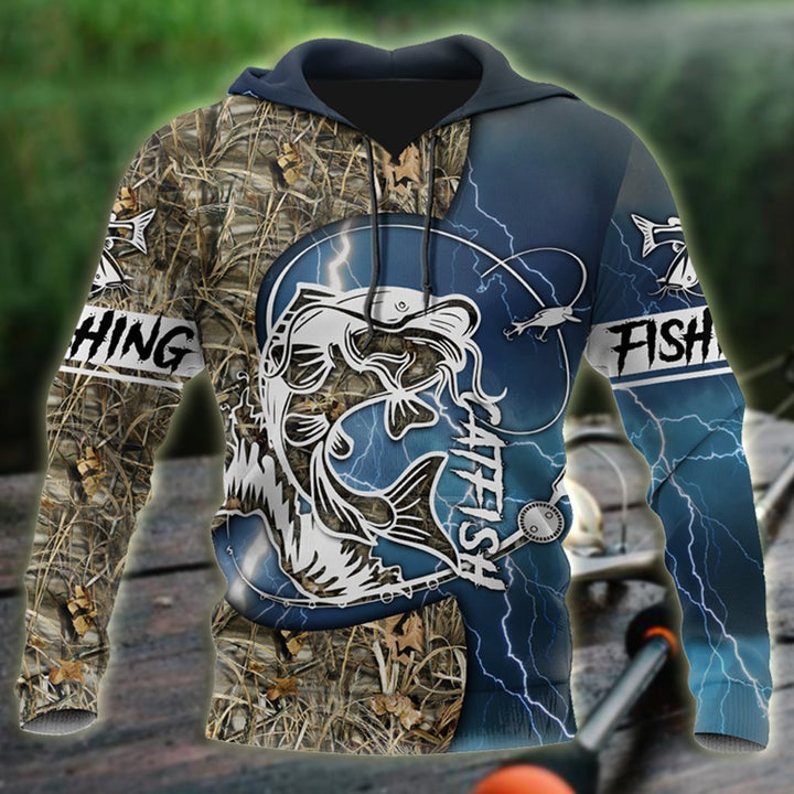 Catfish Fishing Blue 3D All Over Print | For Men & Women | Adult | HP124-BehighStyle