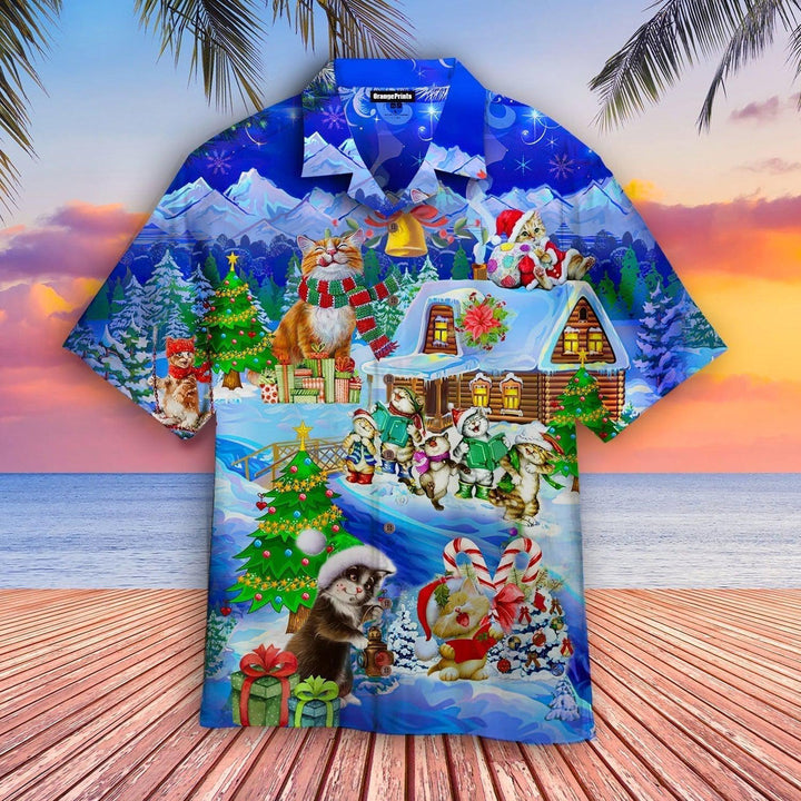 Cats Enjoy Christmas Hawaiian Shirt | For Men & Women | HW2732-BehighStyle