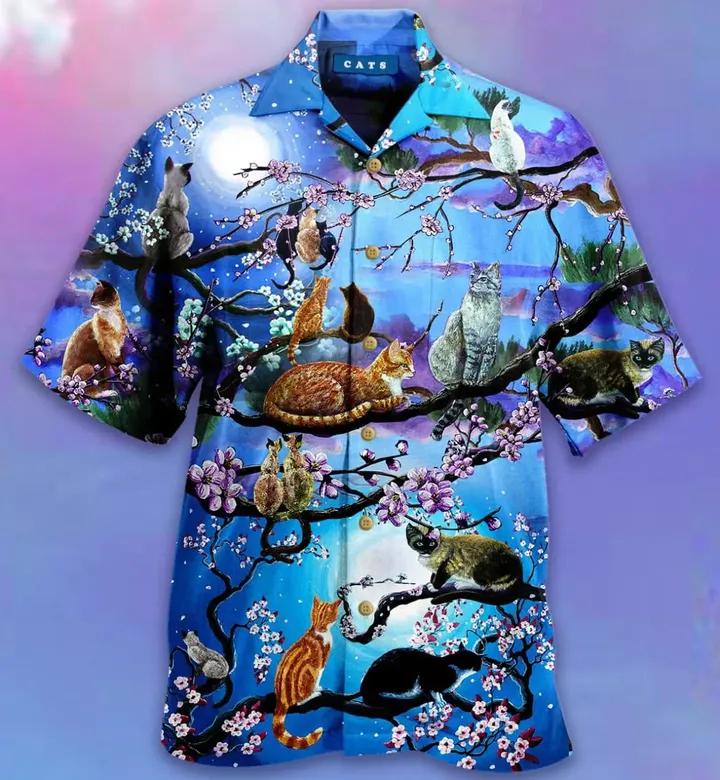 Cats Live Life In Full Bloom Hawaiian Shirt | For Men & Women | HW2302-BehighStyle