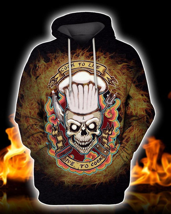 Chef Live To Cook 3D All Over Print | For Men & Women | Adult | HP1512-BehighStyle