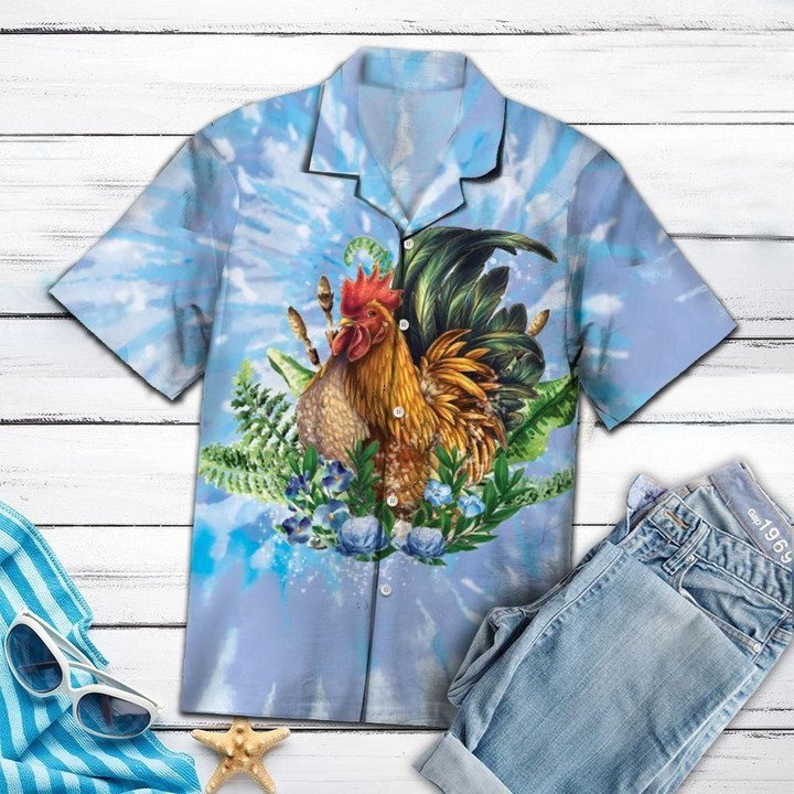 Chicken Tie Dye Aloha Hawaiian Shirt | For Men & Women | HW1485-BehighStyle