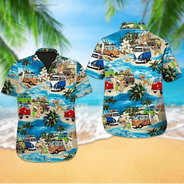 Chihuahua Bus Beach Holiday Hawaiian Shirt | For Men & Women | HW1298-BehighStyle