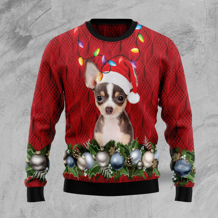 Chihuahua Christmas Beauty Ugly Christmas Sweater | For Men & Women | Adult | US1076-BehighStyle