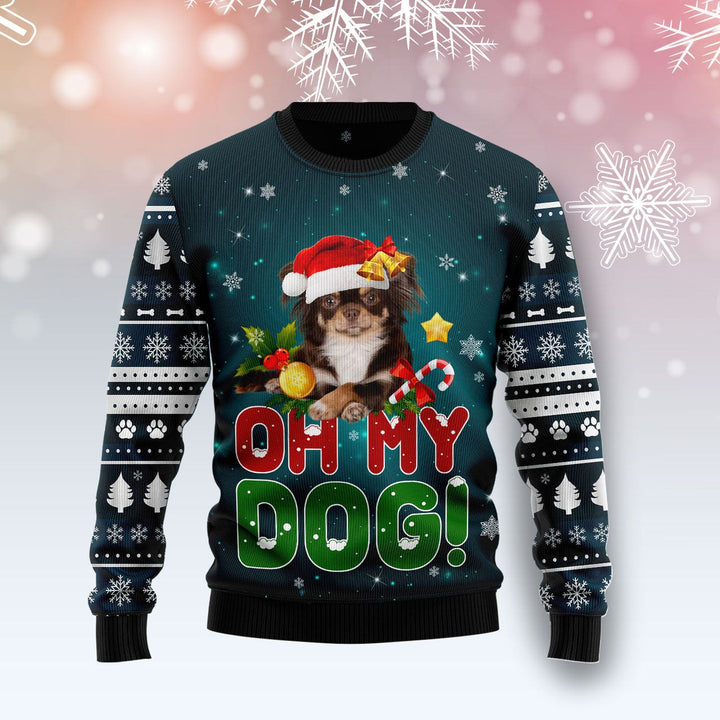 Chihuahua Oh My Dog Ugly Christmas Sweater | For Men & Women | Adult | US1208-BehighStyle