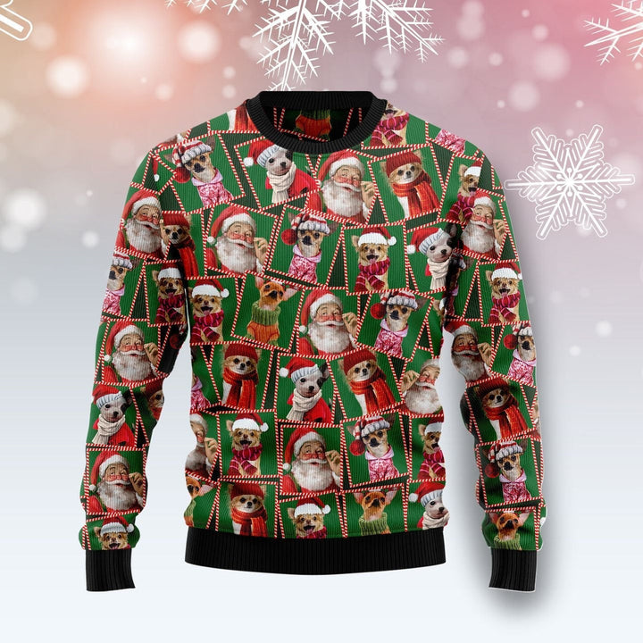 Chihuahua Santa Clau Ugly Christmas Sweater | For Men & Women | Adult | US1146-BehighStyle